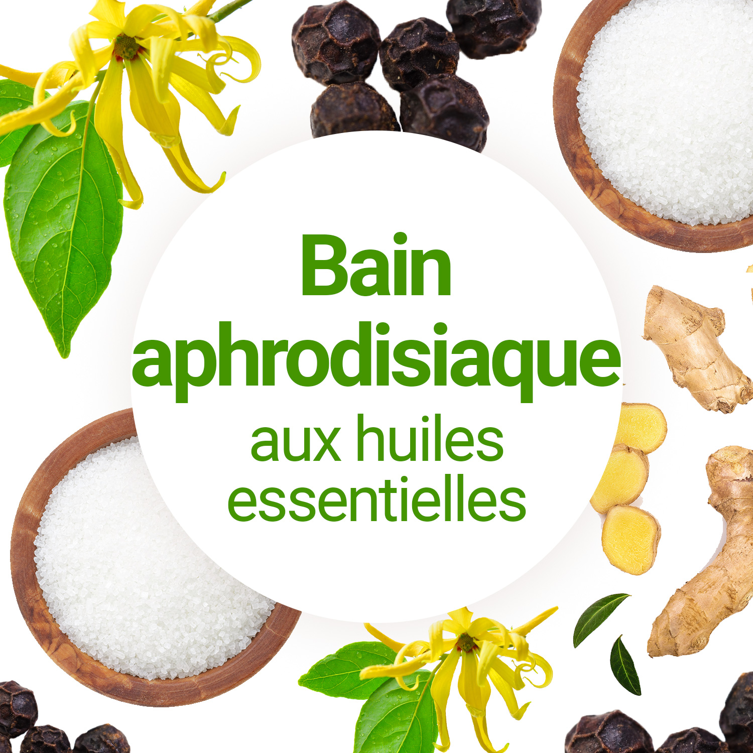 Sel de bain naturellement aphrodisiaque aux huiles essentielles