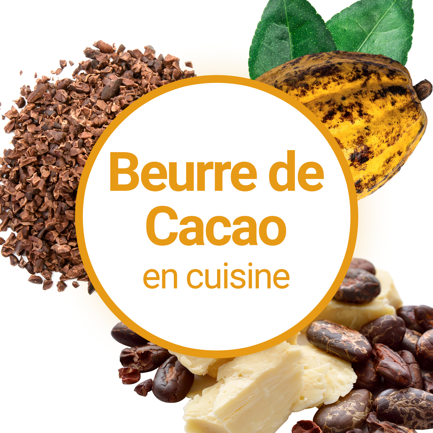 Le beurre de cacao brut