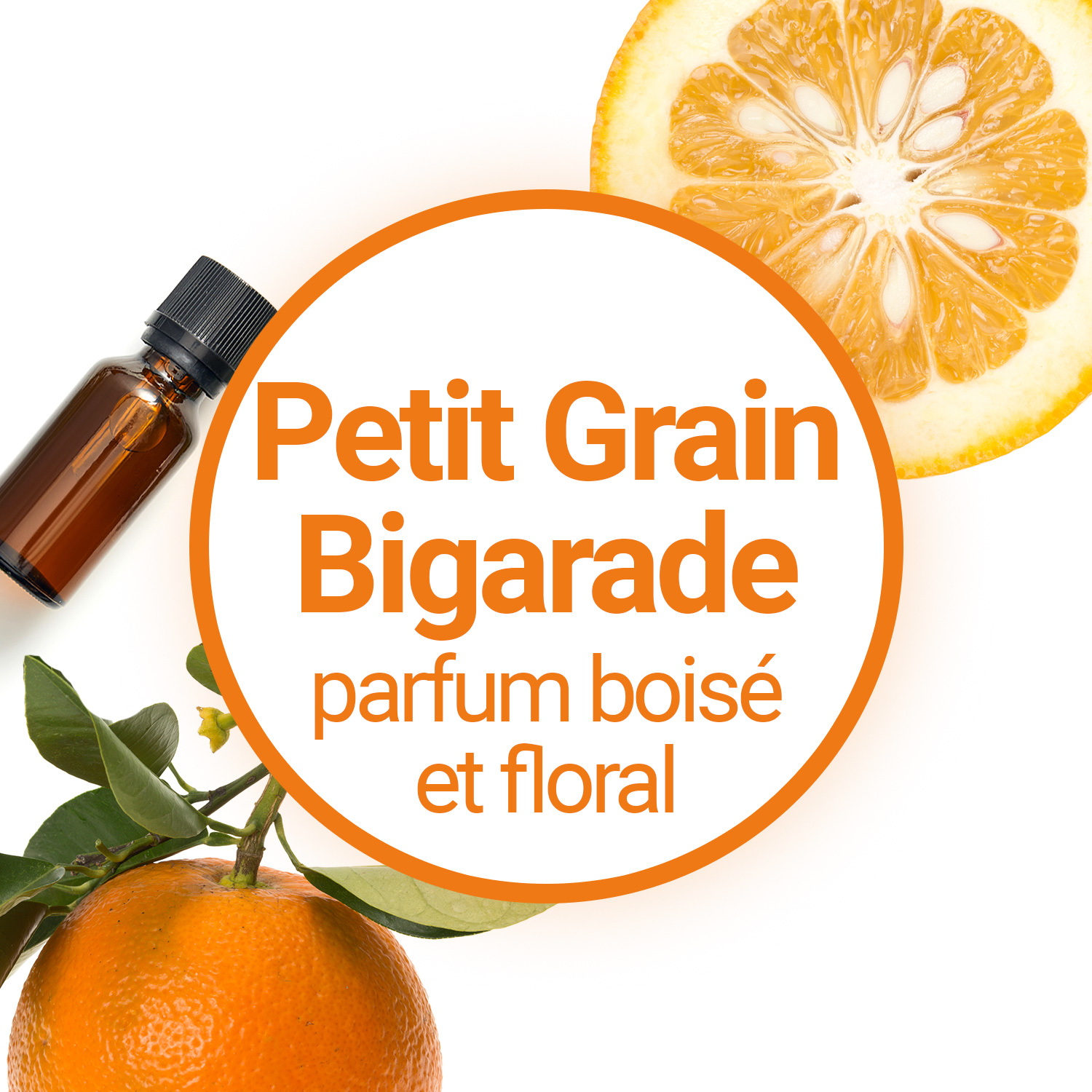 L'huile essentielle Petit Grain Bigarade, parfum boisé et floral